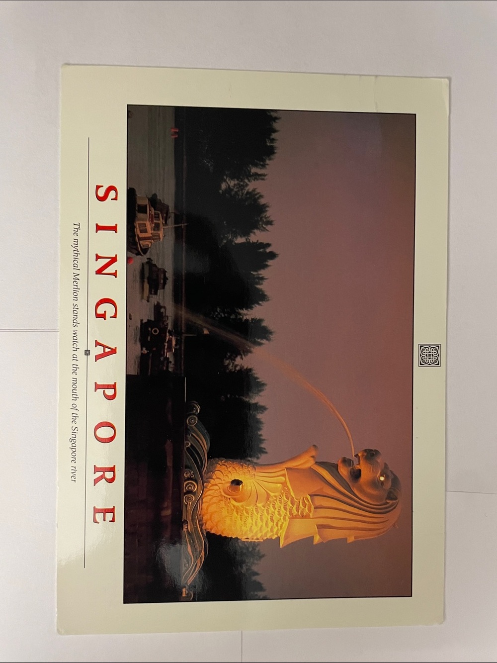 Singapore Merlion Airmail Postcard Used 75c Stamp Postmarked